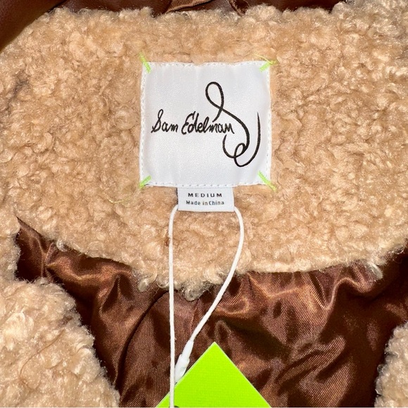 Sam Edelman Women’s size M Piped Teddy coat in Sand - Picture 5 of 12